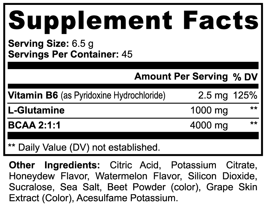 Ultra Vibes BCAA Muscle Recovery (Honeydew / Watermelon)