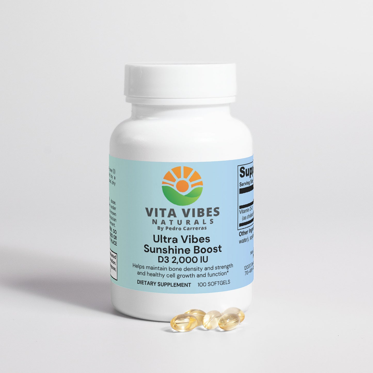 Ultra Vibes Sunshine Boost D3 2,000 IU